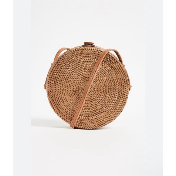 Faithfull the Brand Handbags - Faithfull the Brand Circle Rattan Crossbody Bag Circle Woven Lined Purse